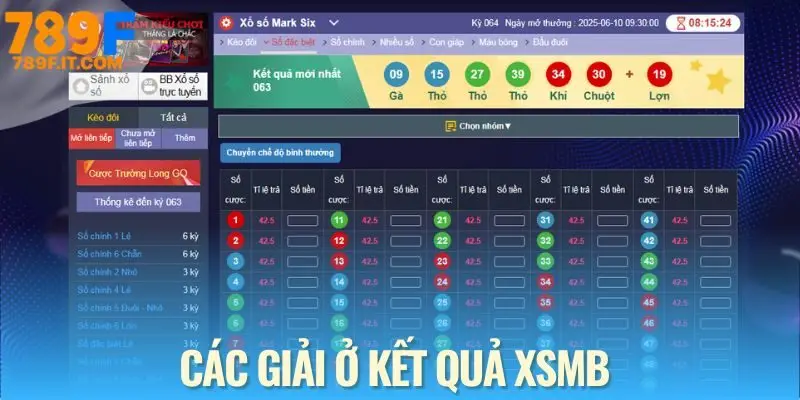 Tổng số lượng giải thưởng miền Bắc được niêm yết